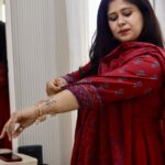 yusee naaz – black & maroon cotton anarkali suit for women